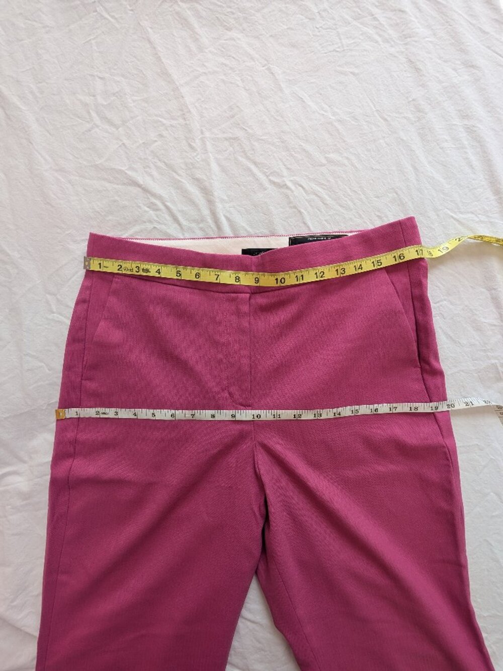 EUC J. Crew Pink Willa Cropped Flare Wool Trousers in Size 12 - Picture 10 of 15